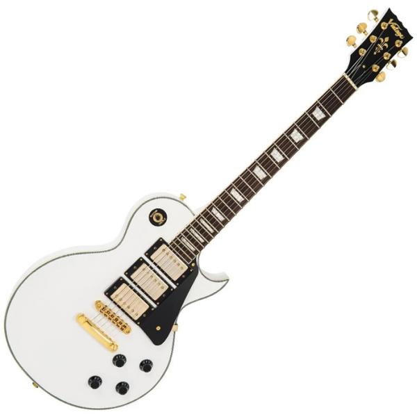 <p>Triple humbucking Les Paul copy in arctic white with gold hardware.</p><p>Was &pound;549</p><p>Special Price: &pound;399</p>
