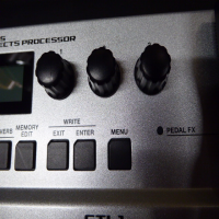 Quality bass guitar effects processor in good condition with original box.